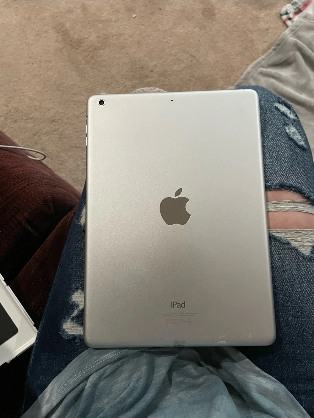 Apple iPad White Front Tablet with Home Button